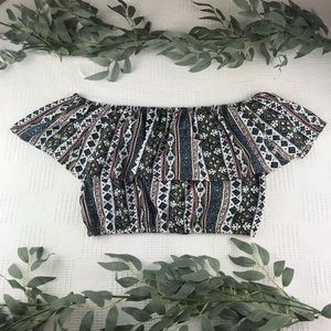 Hollister 2000s Festival Off The Shoulder Crop Top